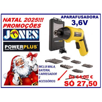 APARAFUSADORA 3,6V ESTOJO 37 PEÇAS